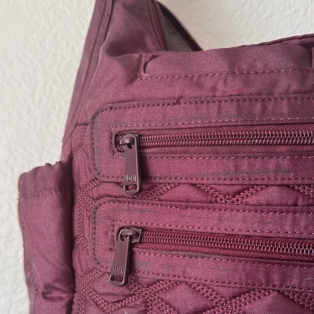Lug Deep Purple Quilted Shoulder Diaper Bag
